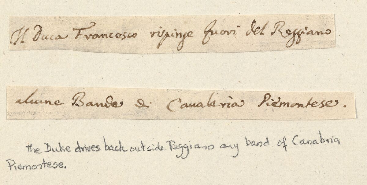 Francesco I d'Este Drives Troops Back Outside of Reggiano, from "L'Idea di un Principe ed Eroe Cristiano in Francesco I d'Este, di Modena e Reggio Duca VIII [...]", Bartolomeo Fenice (Fénis), Etching