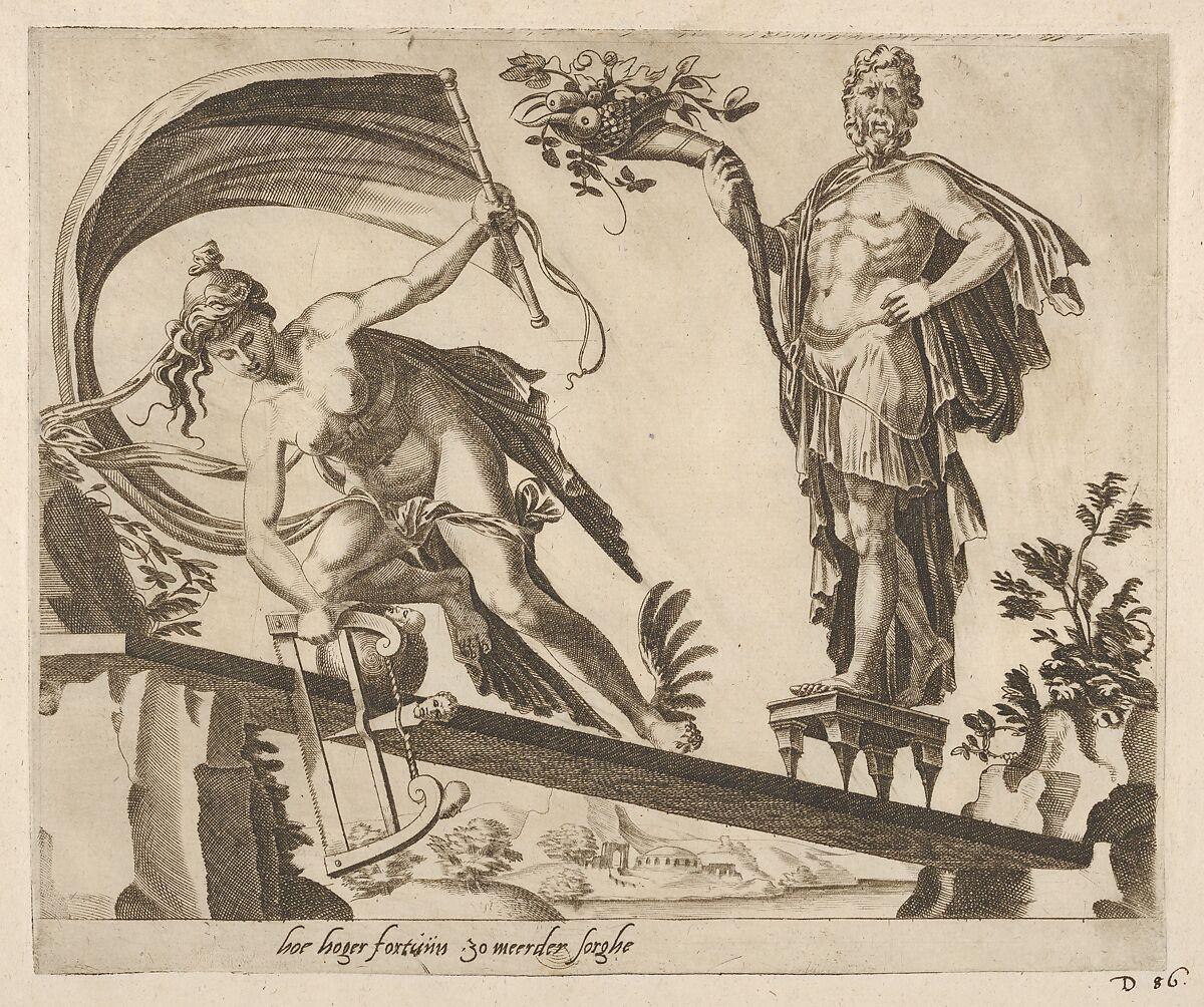 Six Sayings about Fortune, Dirck Volckertsz Coornhert (Netherlandish, Amsterdam 1519/22–1590 Gouda), Engraving