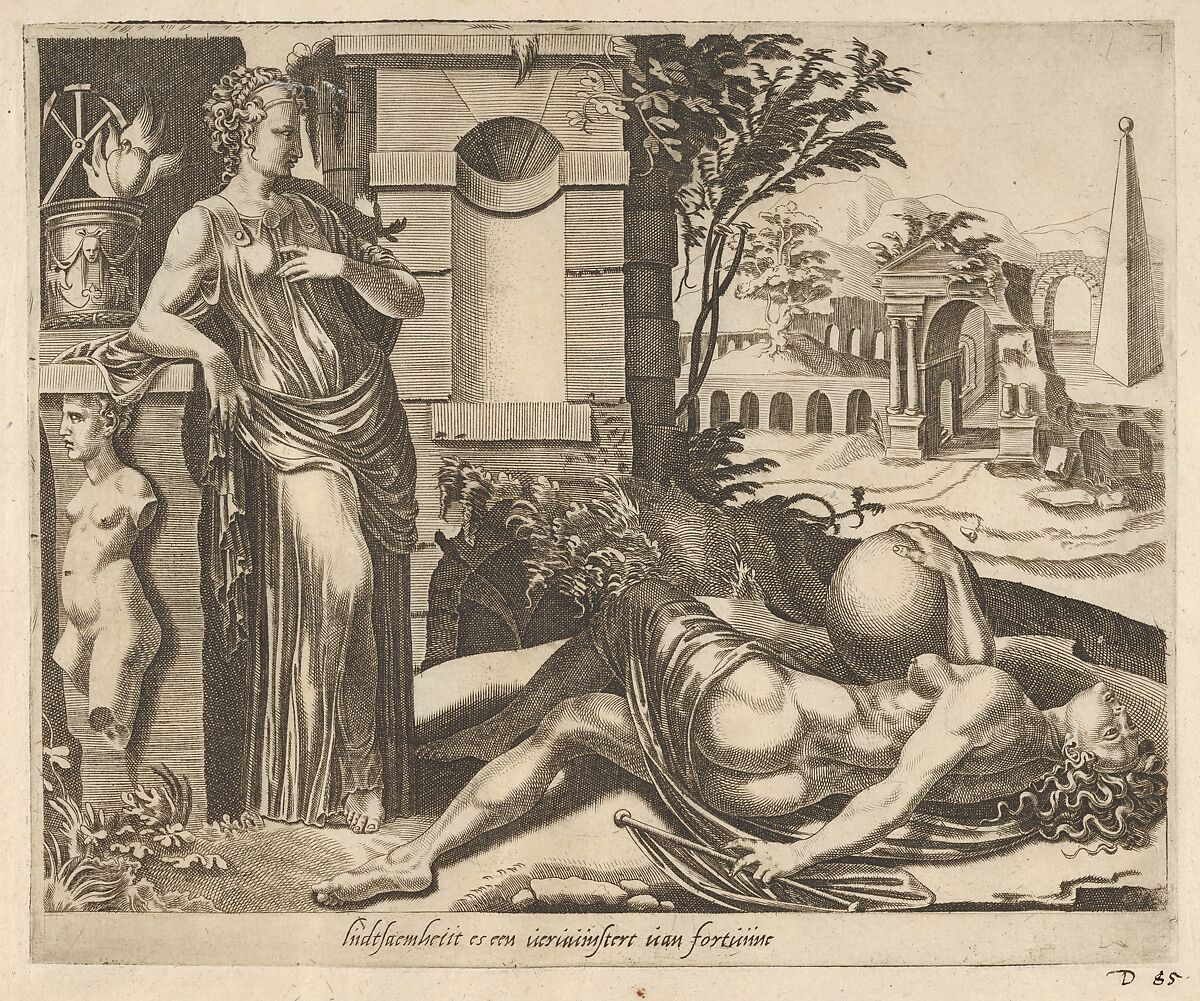 Six Sayings about Fortune, Dirck Volckertsz Coornhert (Netherlandish, Amsterdam 1519/22–1590 Gouda), Engraving