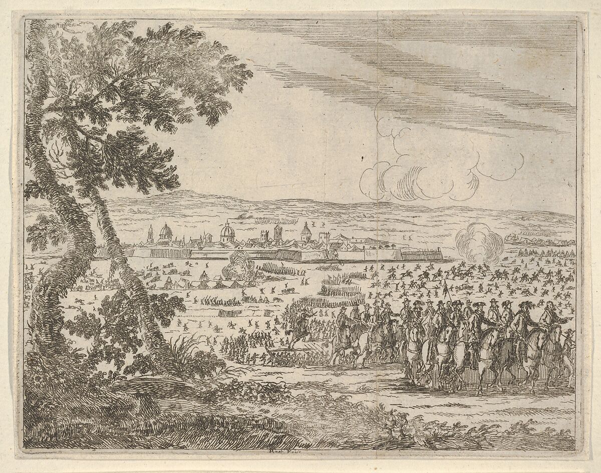 Francesco I d'Este Dissolved the Seige of Reggio, from "L'Idea di un Principe ed Eroe Cristiano in Francesco I d'Este, di Modena e Reggio Duca VIII [...]", Bartolomeo Fenice (Fénis), Etching 