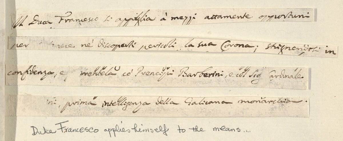 Francesco I d'Este Makes an Effort to Save his Crown by Allying Himself with the Barberini Prince and an Unidentified Cardinal, from "L'Idea di un Principe ed Eroe Cristiano in Francesco I d'Este, di Modena e Reggio Duca VIII [...]", Bartolomeo Fenice (Fénis), Etching