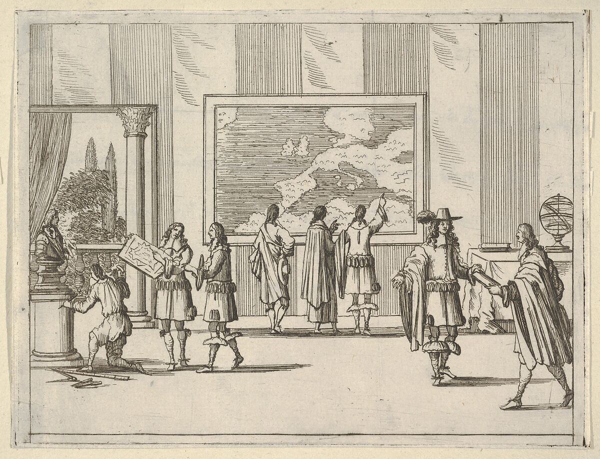 Francesco I d'Este Invites Foreign Scholars to Court, from "L'Idea di un Principe ed Eroe Cristiano in Francesco I d'Este, di Modena e Reggio Duca VIII [...]", Bartolomeo Fenice (Fénis), Etching 