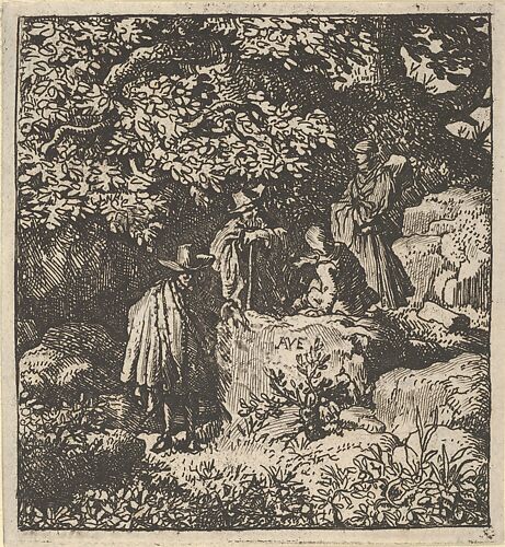 Four Figures under a Tree