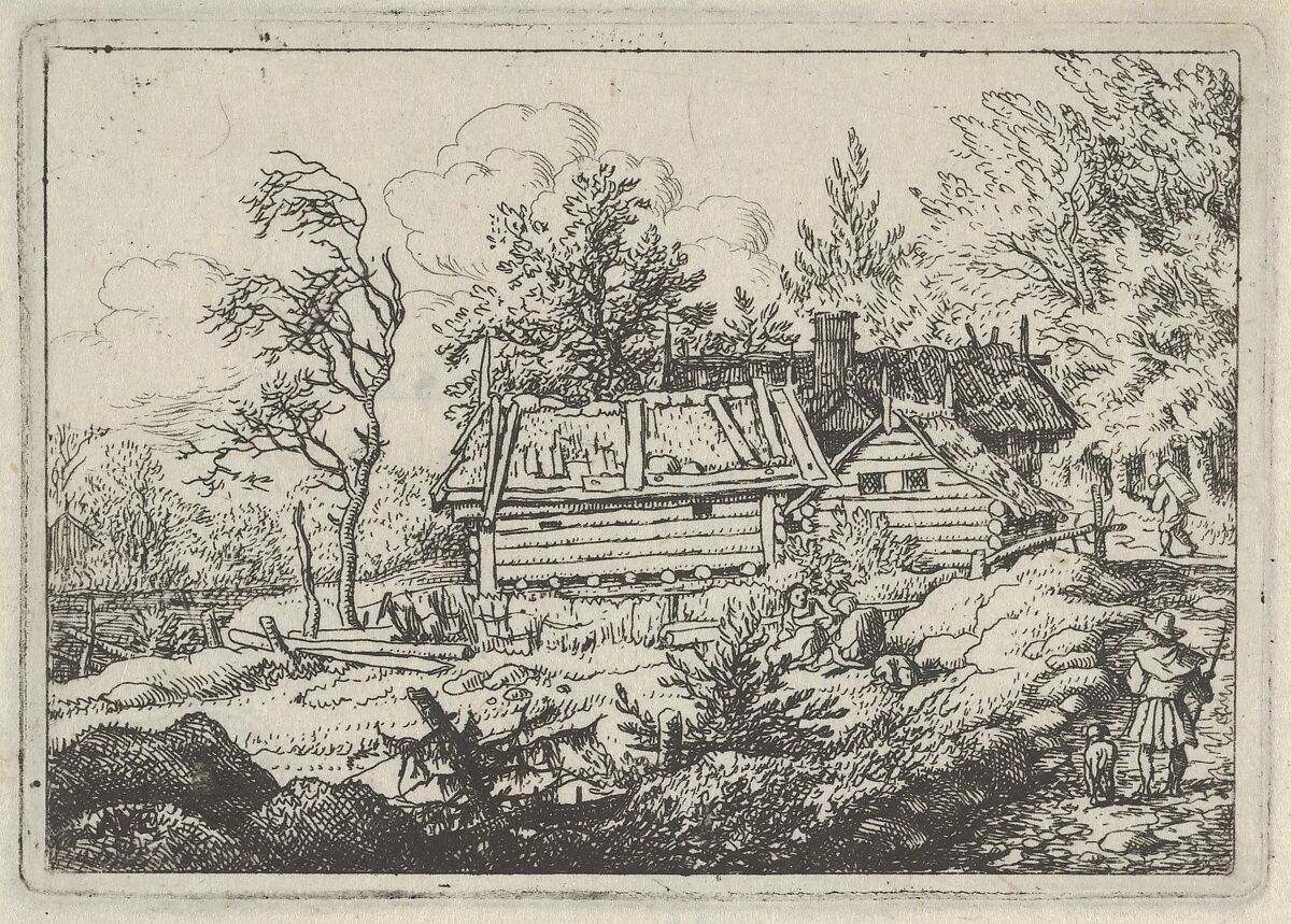 The Pilgrim with the Dog, Allart van Everdingen (Dutch, Alkmaar 1621–1675 Amsterdam), Engraving; first state of four 