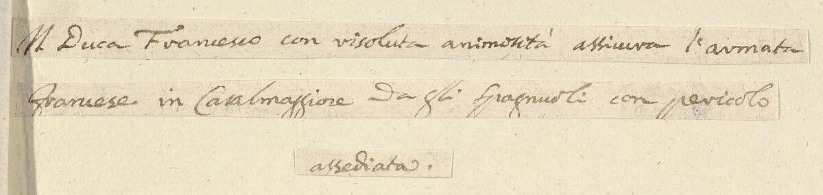 Francesco I d'Este Protects the French in Casalmaggiore from the Seige of the Spanish, from "L'Idea di un Principe ed Eroe Cristiano in Francesco I d'Este, di Modena e Reggio Duca VIII [...]", Bartolomeo Fenice (Fénis), Etching