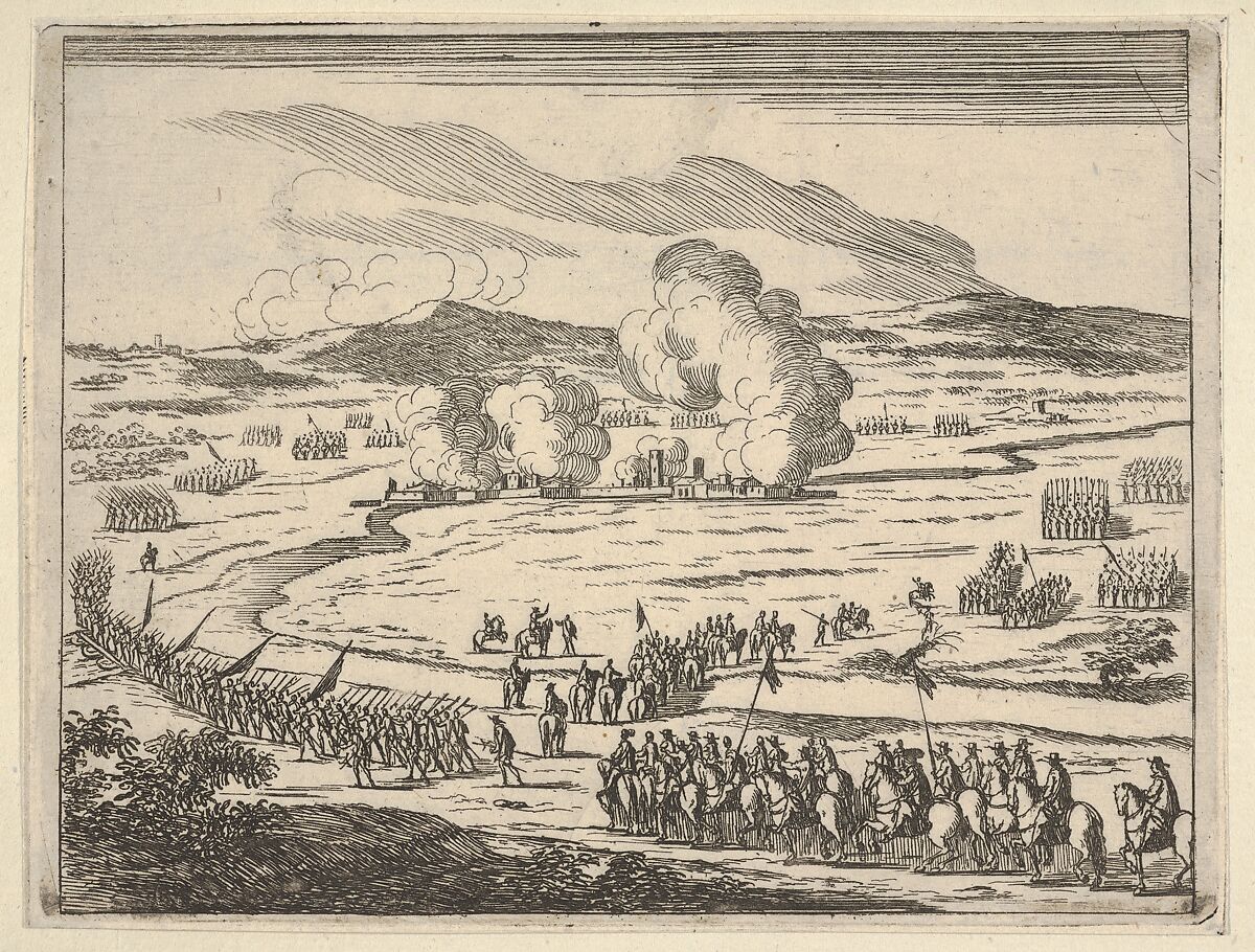 The Seige of Alessandria Begins, from "L'Idea di un Principe ed Eroe Cristiano in Francesco I d'Este, di Modena e Reggio Duca VIII [...]", Bartolomeo Fenice (Fénis), Etching 