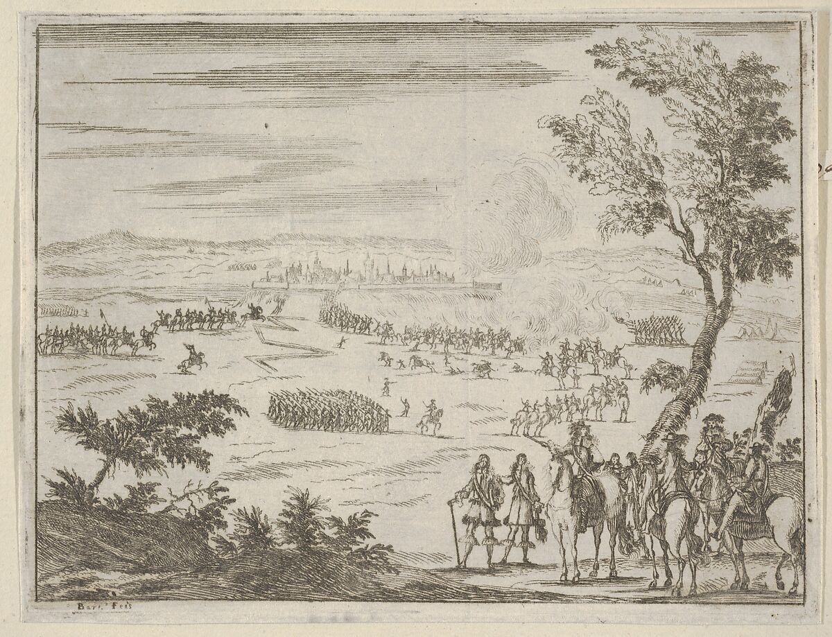 Francesco I d'Este and the French Army Besiege Valenza, which has Been Taken by the Spanish, and by Persisting with Intrepid Courage, Succeeds in the Endeavor, from "L'Idea di un Principe ed Eroe Cristiano in Francesco I d'Este, di Modena e Reggio Duca VIII [...]", Bartolomeo Fenice (Fénis), Etching 