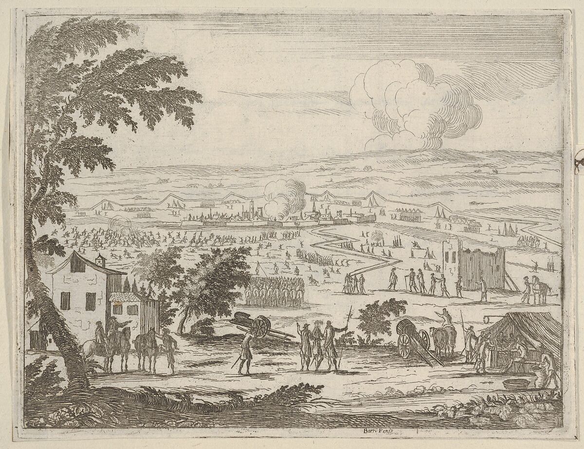 Francesco I d'Este Suffers the Mortal Blow of a Bullet While Under Pavia and Retreats into his Own Quarters, Having Been Left Without Wounds to His Head and His Heart, which Gave Him a Fever, from "L'Idea di un Principe ed Eroe Cristiano in Francesco I d'Este, di Modena e Reggio Duca VIII [...]", Bartolomeo Fenice (Fénis), Etching 