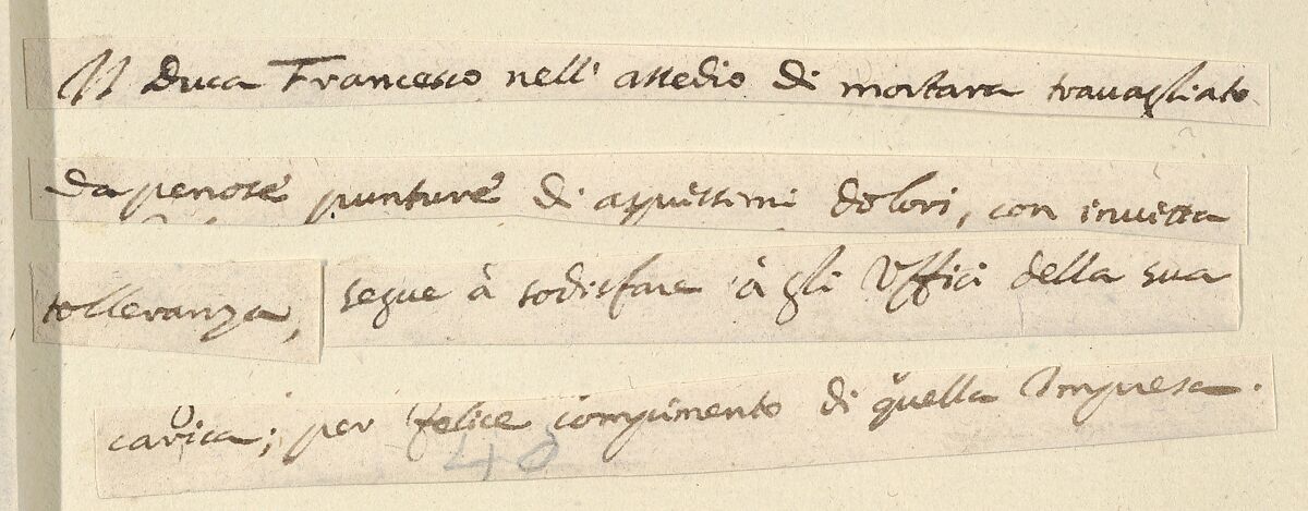 Francesco I d'Este, Suffering the Pain of his Injuries, Continues to Take Charge for the Successful Completion of the Military Campaign, from "L'Idea di un Principe ed Eroe Cristiano in Francesco I d'Este, di Modena e Reggio Duca VIII [...]", Bartolomeo Fenice (Fénis), Etching