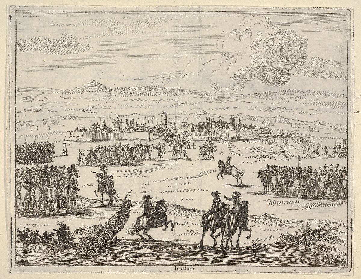 After a Long Seige, Francesco I d'Este, with the Aid of the French Army, Takes Valencia, from "L'Idea di un Principe ed Eroe Cristiano in Francesco I d'Este, di Modena e Reggio Duca VIII [...]", Bartolomeo Fenice (Fénis), Etching 