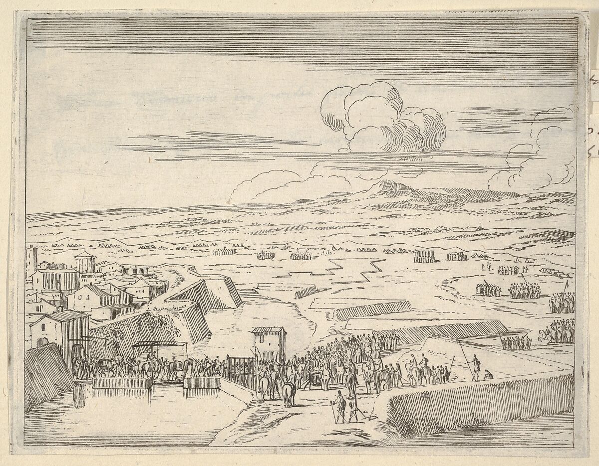 After a Few Days of Seige with the French Army, Francesco I d'Este Takes Prossession of Mortara, The Last of his Great Victories, from "L'Idea di un Principe ed Eroe Cristiano in Francesco I d'Este, di Modena e Reggio Duca VIII [...]", Bartolomeo Fenice (Fénis), Etching 