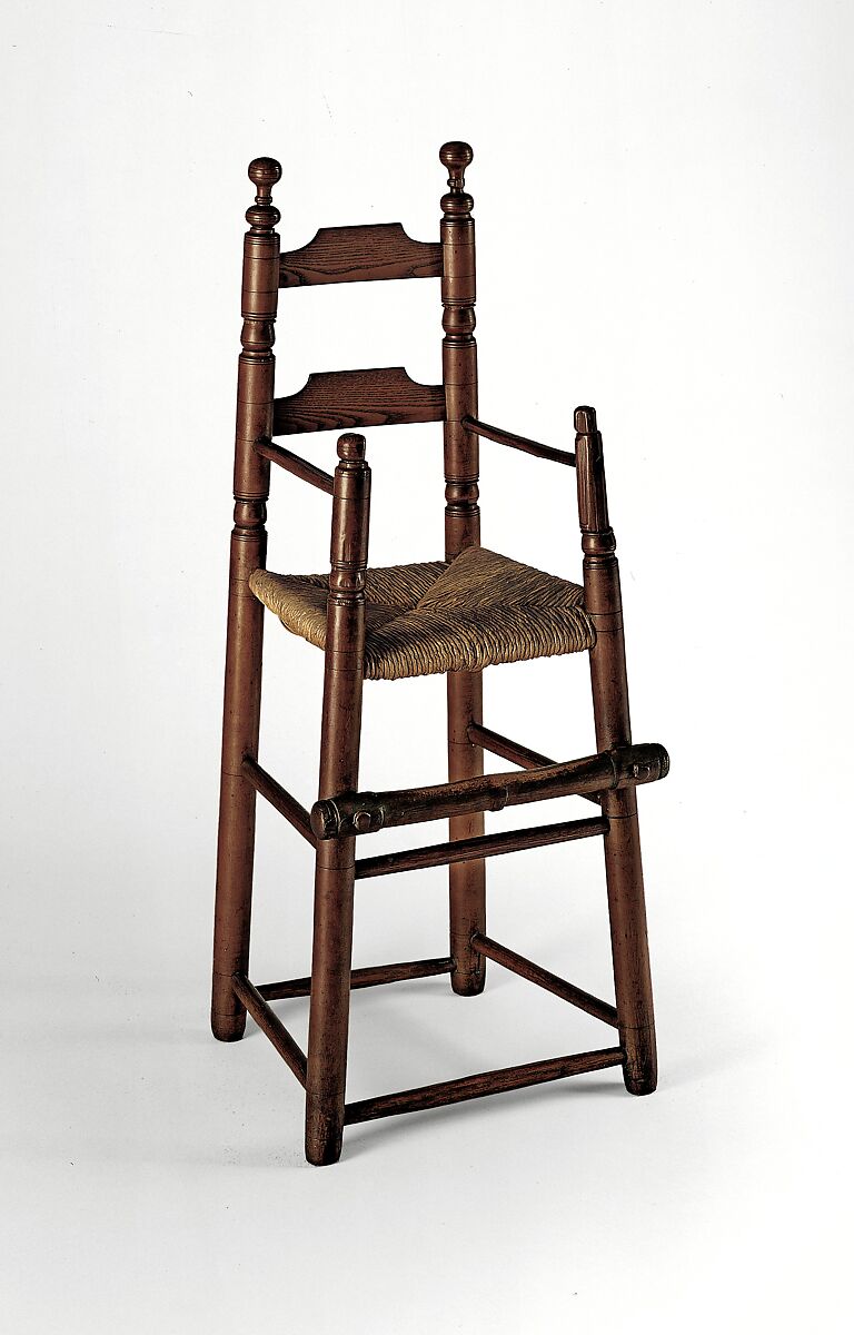 High Chair, Maple, hickory, American