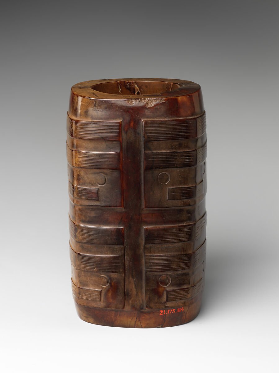 Ritual Object (Cong), Jade (nephrite), China