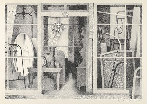 Untitled--Antique store window, Clinton Adams (American, born 1918), Lithograph 