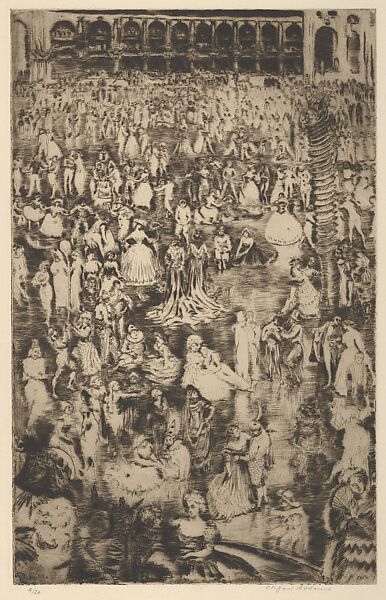 Ball Scene, Clifford Addams (American, Woodbury, New Jersey 1876–1942), Etching 