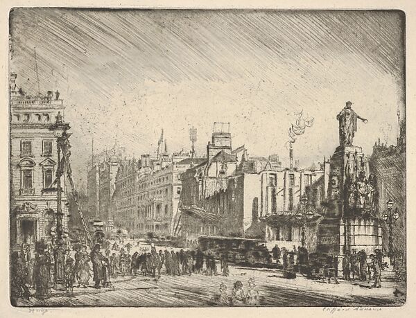 Waterloo Place, Clifford Addams (American, Woodbury, New Jersey 1876–1942), Etching 