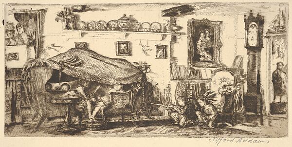 Interior, Clifford Addams (American, Woodbury, New Jersey 1876–1942), Etching 