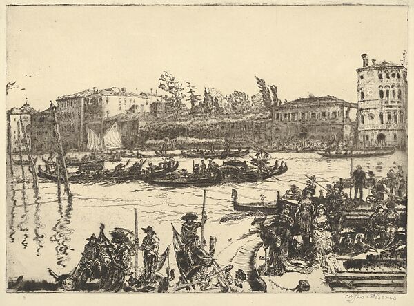 Wedding Day, Grand Canal, Clifford Addams (American, Woodbury, New Jersey 1876–1942), Etching 