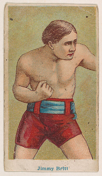 Jimmy Britt, from the Prize Fighter Caramels series (E76) for the American Caramel Company, Issued by American Caramel Company, Philadelphia, Commercial color lithograph 