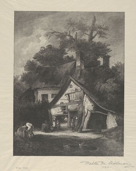 Blacksmith's Shop, Near Hingham, Norfolk, Walter Monteith Aikman (American, New York 1857–1939), Wood engraving 