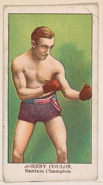 Johnny Coulon, Bantam Champion, from the Prize Fighter Caramels series (E77) for the American Caramel Company, Issued by American Caramel Company, Philadelphia, Commercial color lithograph 