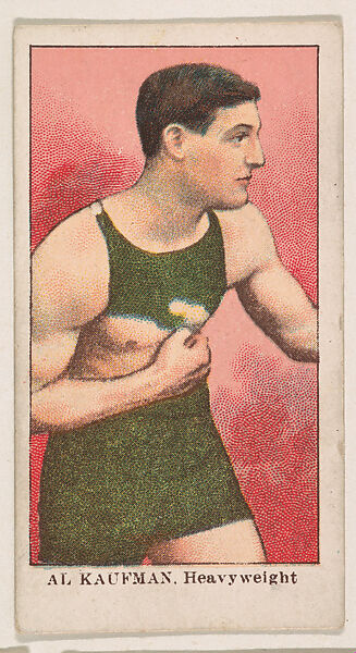 Al Kaufman, Heavyweight, from the Prize Fighter Caramels series (E77) for the American Caramel Company, Issued by American Caramel Company, Philadelphia, Commercial color lithograph 