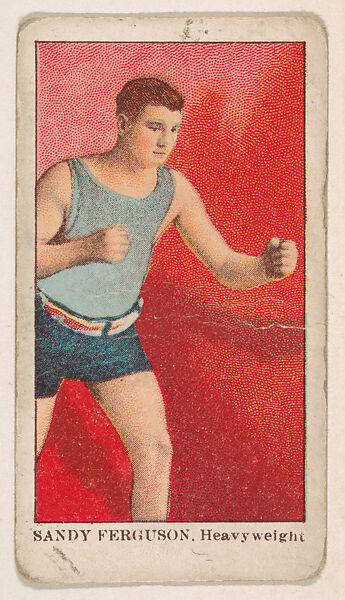 Sandy Ferguson, Heavyweight, from the Prize Fighter Caramels series (E77) for the American Caramel Company, Issued by American Caramel Company, Philadelphia, Commercial color lithograph 