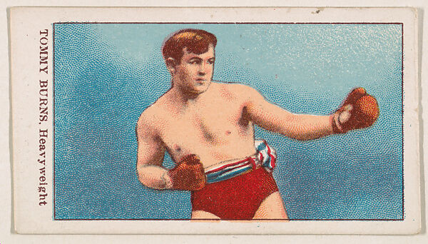 Tommy Burns, Heavyweight, from the Prize Fighter Caramels series (E77) for the American Caramel Company, Issued by American Caramel Company, Philadelphia, Commercial color lithograph