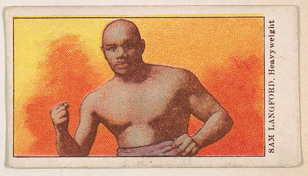 Sam Langford, Heavyweight, from the Prize Fighter Caramels series (E77) for the American Caramel Company, Issued by American Caramel Company, Philadelphia, Commercial color lithograph 