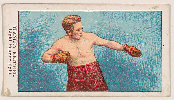 Stanley Ketchel, Light Heavyweight, from the Prize Fighter Caramels series (E77) for the American Caramel Company, Issued by American Caramel Company, Philadelphia, Commercial color lithograph 