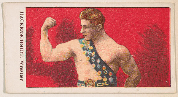 Hackenschmidt, Wrestler, from the Prize Fighter Caramels series (E77) for the American Caramel Company, Issued by American Caramel Company, Philadelphia, Commercial color lithograph 
