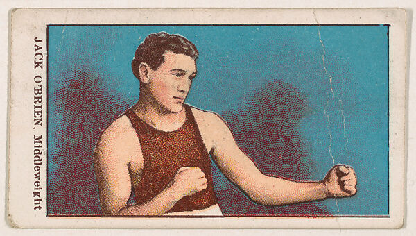 Jack O'Brien, Middleweight, from the Prize Fighter Caramels series (E77) for the American Caramel Company, Issued by American Caramel Company, Philadelphia, Commercial color lithograph 