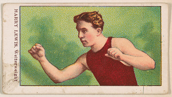 Harry Lewis, Welterweight, from the Prize Fighter Caramels series (E77) for the American Caramel Company, Issued by American Caramel Company, Philadelphia, Commercial color lithograph 