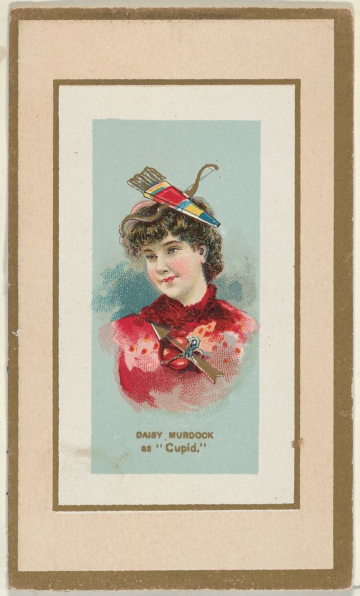 Daisy Murdoch as "Cupid" from the Fancy Dress Ball Costumes series (N107) to promote Honest Long Cut Tobacco manufactured by W. Duke Sons & Co., Issued by W. Duke, Sons &amp; Co. (New York and Durham, N.C.), Commercial color lithograph 