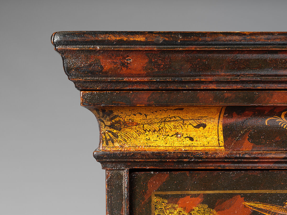 Chest of Drawers, Japanned maple, japanned white pine, white pine; brass, American