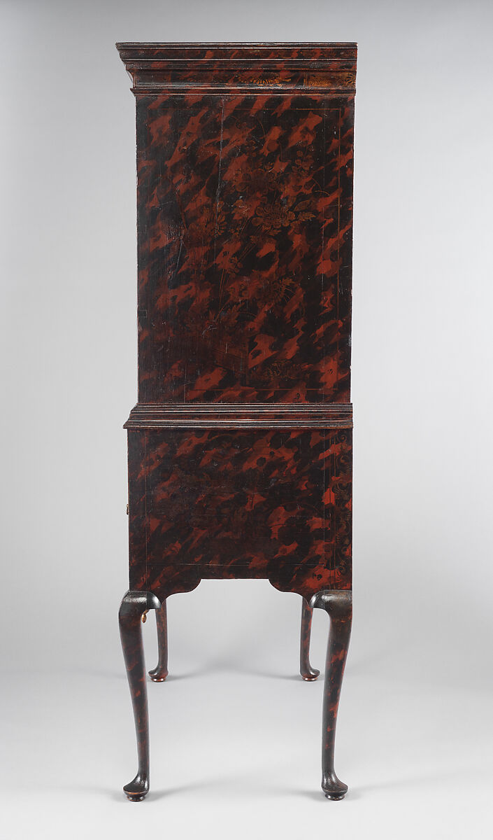 Chest of Drawers, Japanned maple, japanned white pine, white pine; brass, American