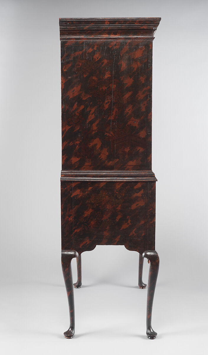 Chest of Drawers, Japanned maple, japanned white pine, white pine; brass, American