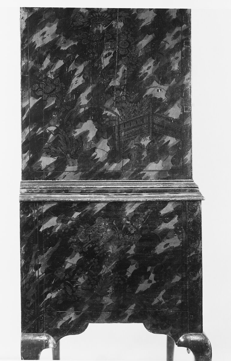 Chest of Drawers, Japanned maple, japanned white pine, white pine; brass, American