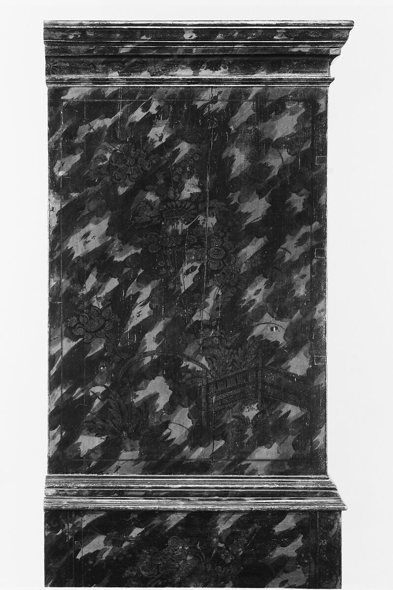 Chest of Drawers, Japanned maple, japanned white pine, white pine; brass, American