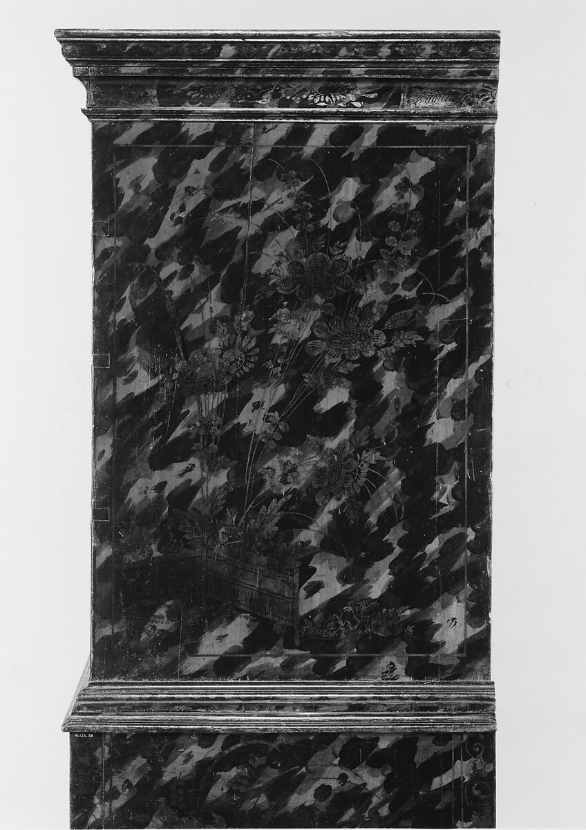 Chest of Drawers, Japanned maple, japanned white pine, white pine; brass, American