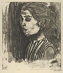 Head of a Girl, Irving Amen (American, New York, 1918–2011), Monotype