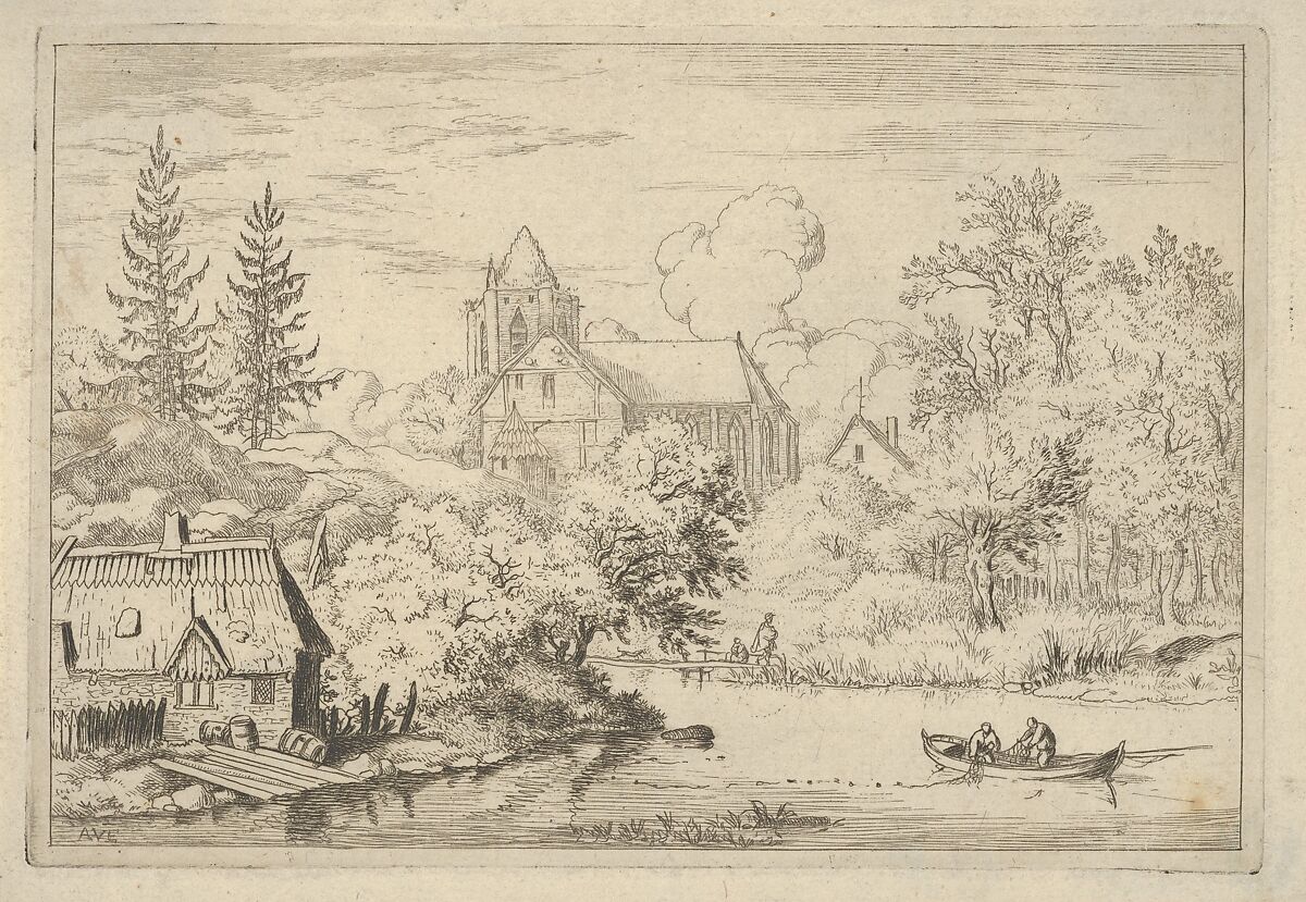The Casks and Planks at the Back of the River, Allart van Everdingen (Dutch, Alkmaar 1621–1675 Amsterdam), Engraving; third state of three 