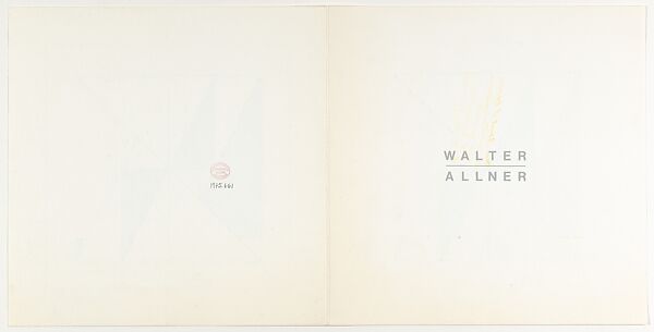 Prospectus (for 75-136-3 and 75-136-6), Walter Allner (1909–2006), Screenprints