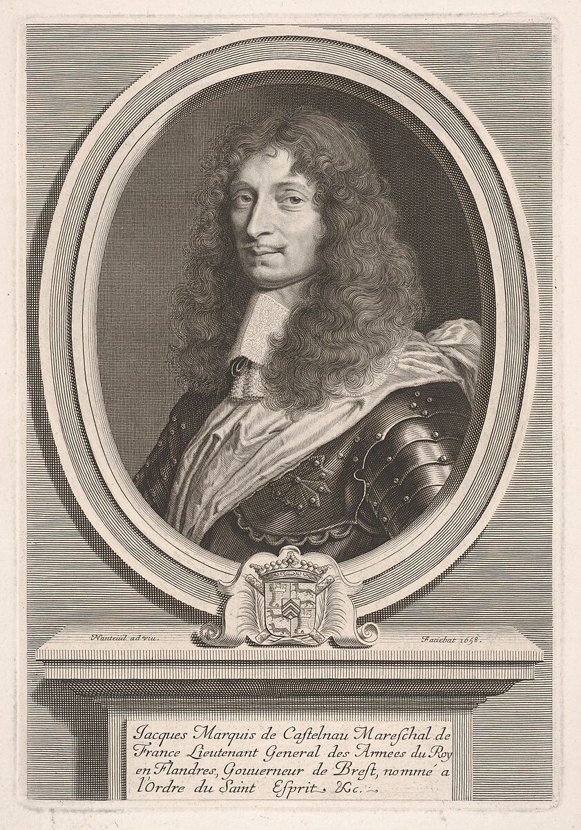 Le Maréchal de Castelnau (Jacques II de Castlenau, dit de Mauvissière), Robert Nanteuil (French, Reims 1623–1678 Paris), Engraving; fourth state of four (Petitjean & Wickert) 