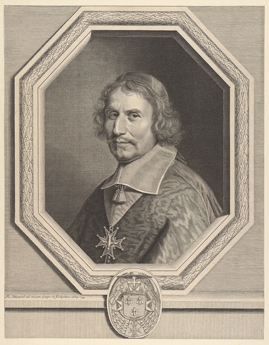 Cardinal Antonio Barberini, Robert Nanteuil (French, Reims 1623–1678 Paris), Engraving; first state of two (Petitjean & Wickert) 