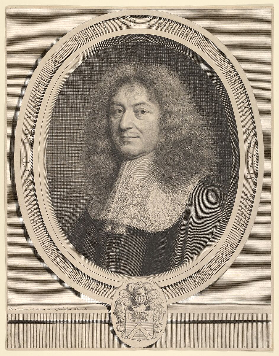 Étienne Jehannot de Bartillat, Robert Nanteuil (French, Reims 1623–1678 Paris), Engraving; first state of two (Petitjean & Wickert) 
