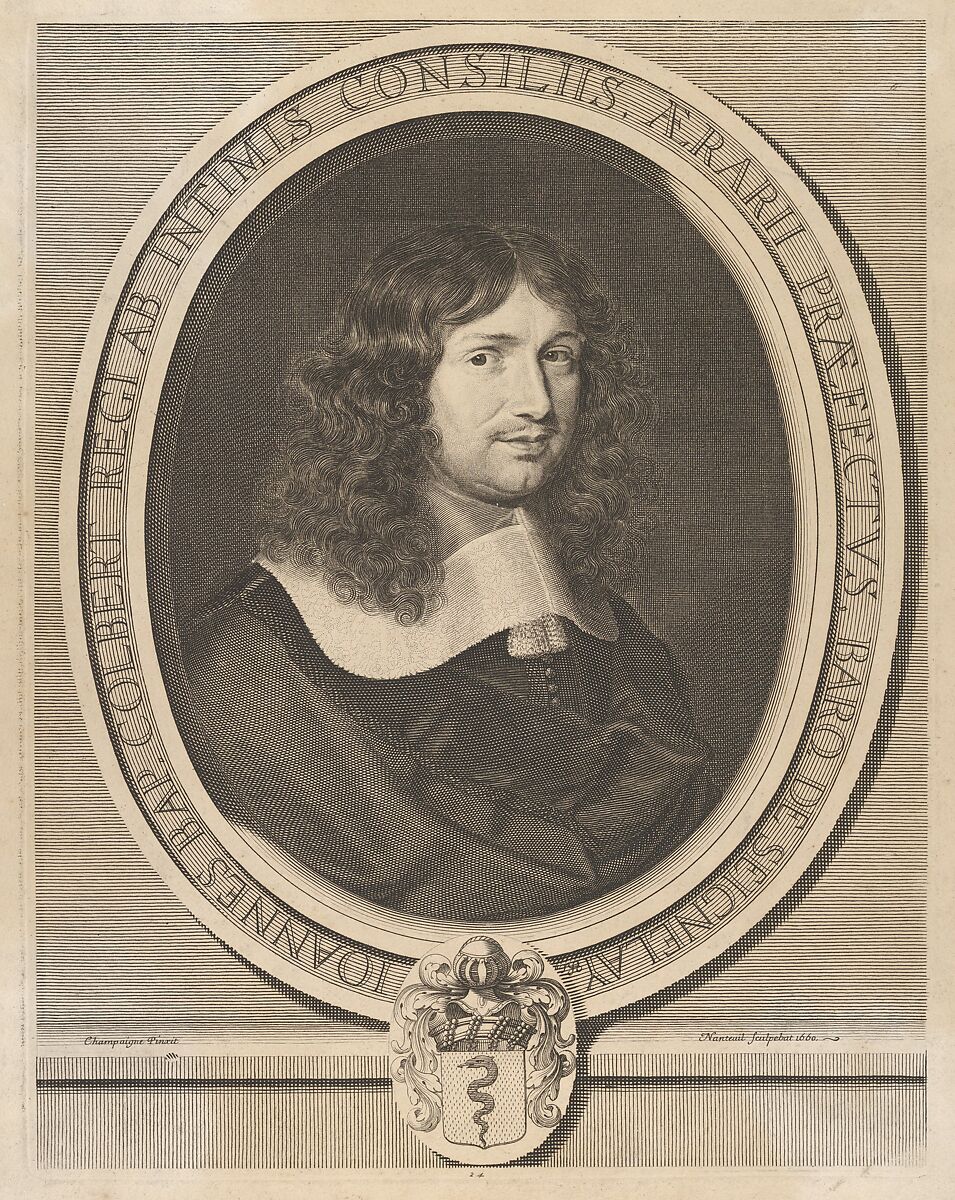 Jean-Baptiste Colbert, Robert Nanteuil (French, Reims 1623–1678 Paris), Engraving; first state of two (Petitjean & Wickert) 