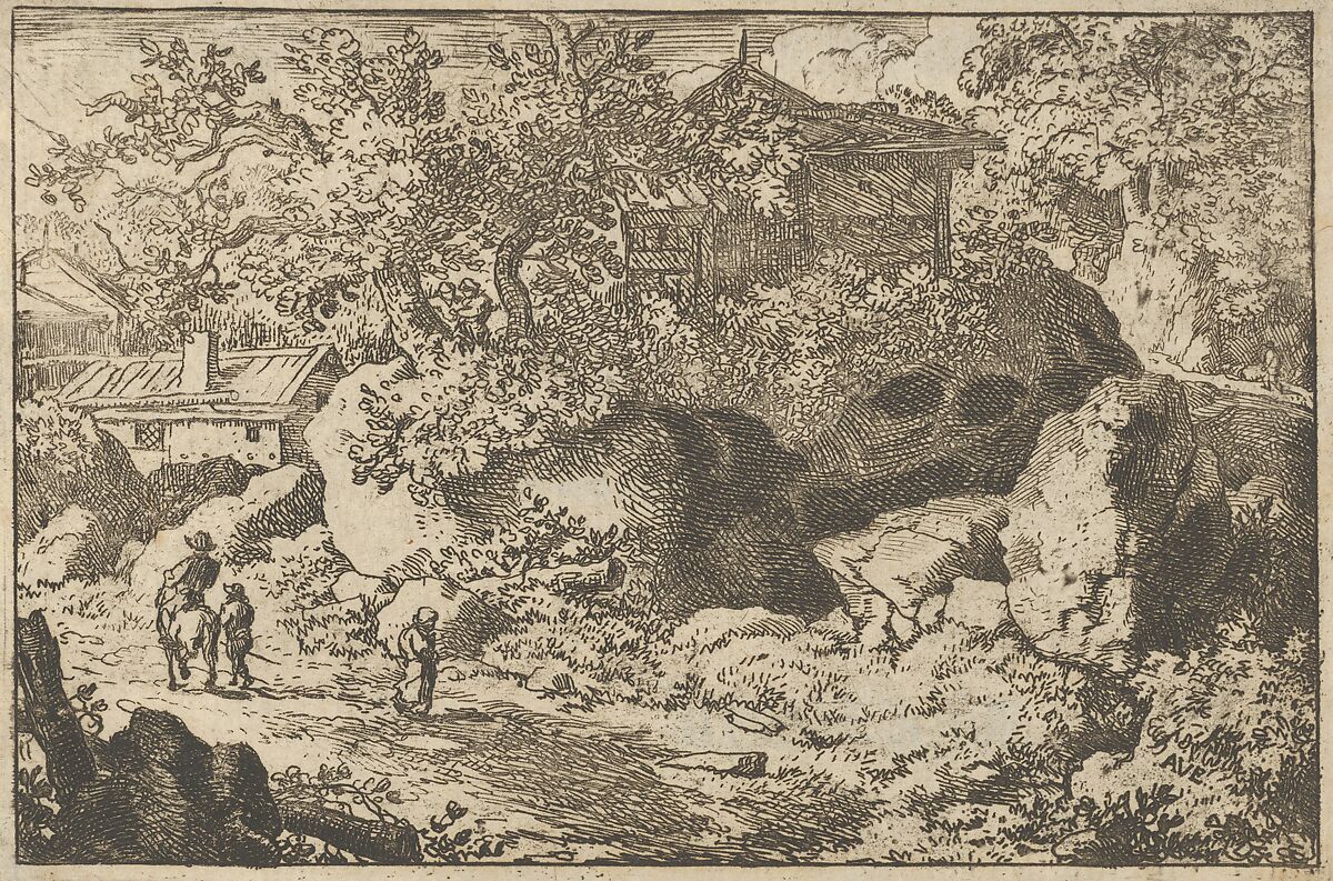 The Peasant on Horseback, Allart van Everdingen (Dutch, Alkmaar 1621–1675 Amsterdam), Engraving; fourth state of four 