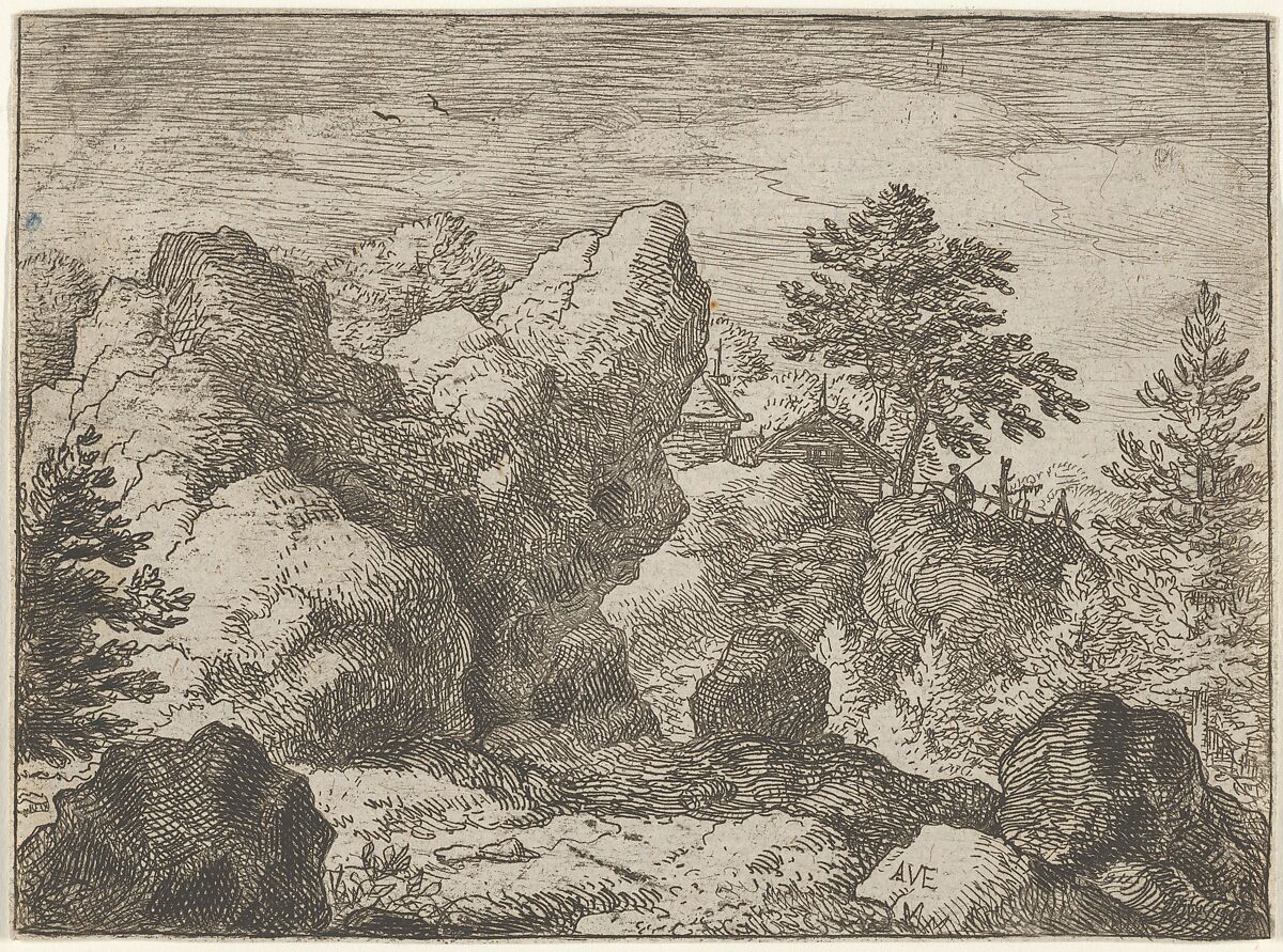 The Pointed Rock, Allart van Everdingen (Dutch, Alkmaar 1621–1675 Amsterdam), Engraving; third state of three 