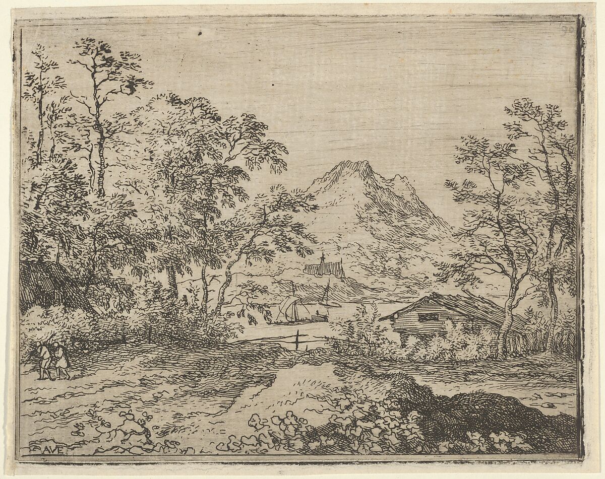 The Broad River, Allart van Everdingen (Dutch, Alkmaar 1621–1675 Amsterdam), Engraving; first state of two 